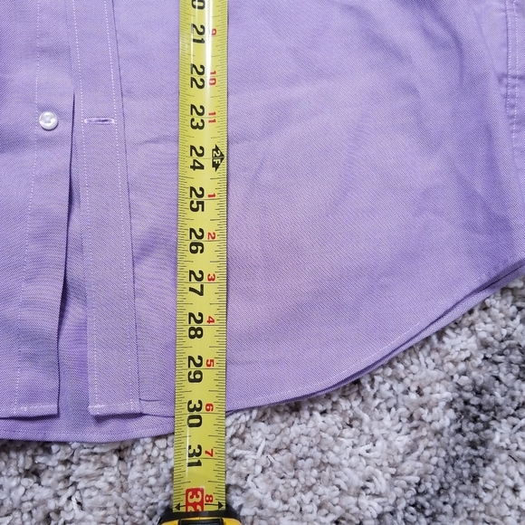 Tommy Hilfiger Purple Athletic Fit Stretch Button Down Size 34/35. 16.5" - Picture 2 of 6